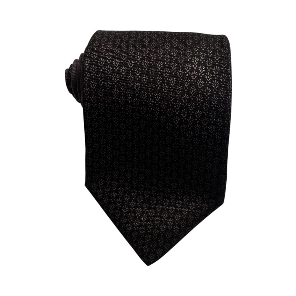 ETRO Milano 100% Silk geometric print Tie Gray Purple Made in Italy Luxury Mens